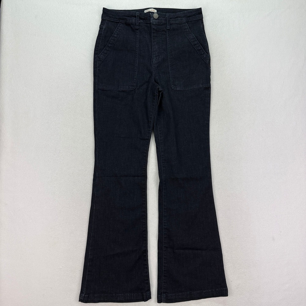 Knox Rose Flare Leg Jeans High Rise Dark Wash Denim Pants Women's Size 8
